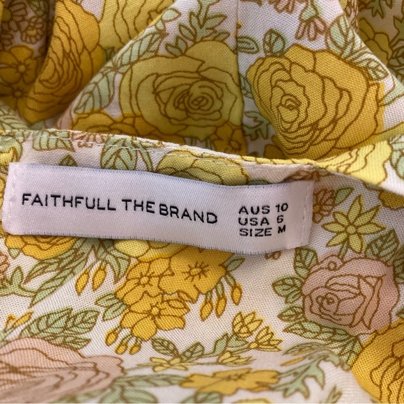 FAITHFULL THE BRAND Agathe Yellow Floral Mini Dress - Picture 5 of 12